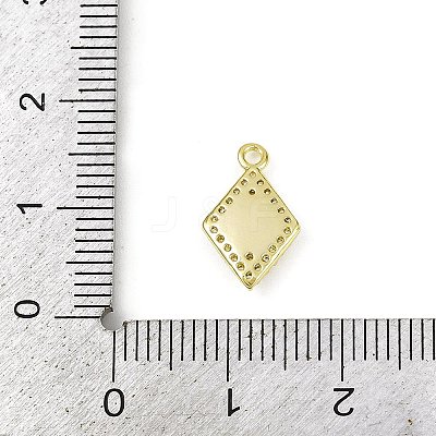 Brass Micro Pave Clear Cubic Zirconia Pendants LS-KK-L238-21G-1