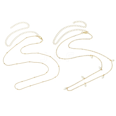 2Pcs Alloy Snake Chain Chain Belts Sets AJEW-CJC0015-005-1