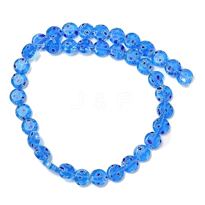 Handmade Millefiori Lampwork Beads Strands LAMP-G166-17B-03-1