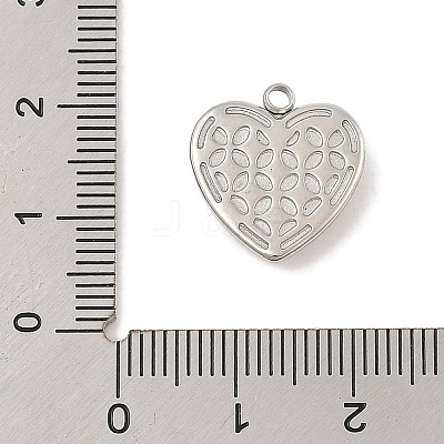 304 Stainless Steel Micro Pave Cubic Zirconia Pendants STAS-S131-15P-1