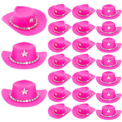 24Pcs Plastic & Iron & Acrylic Fascinator Hat for Doll DIY-PH0035-40-1