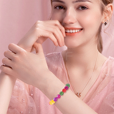 120Pcs Opaque UV Reactive Beads RESI-PA0001-35E-1