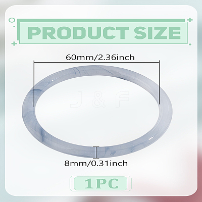 1Pc Glass Bangles for Women BJEW-LP0003-51B-1