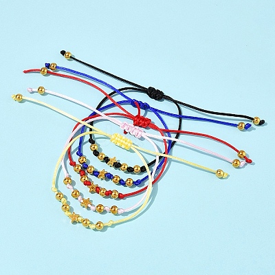 5Pcs Nylon Thread Bracelets BJEW-FS00020-1