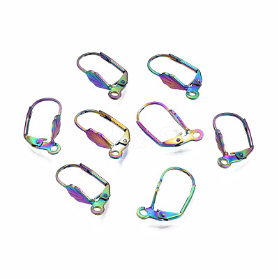 304 Stainless Steel Leverback Earring Findings STAS-N098-005-1