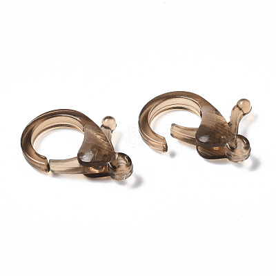 Transparent Acrylic Lobster Claw Clasps TACR-T023-01A-1