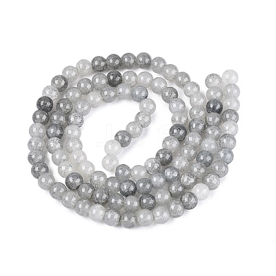 Baking Paint Crackle Glass Beads Strands GLAA-Q106-03A-02-1