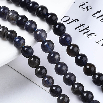 Natural Iolite/Cordierite/Dichroite Beads Strands G-S376-005A-1