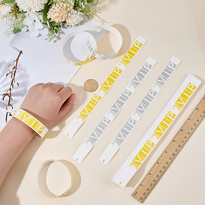 200Pcs 2 Colors VIP PP Plastic Waterproof Bracelets BJEW-SP0001-33-1