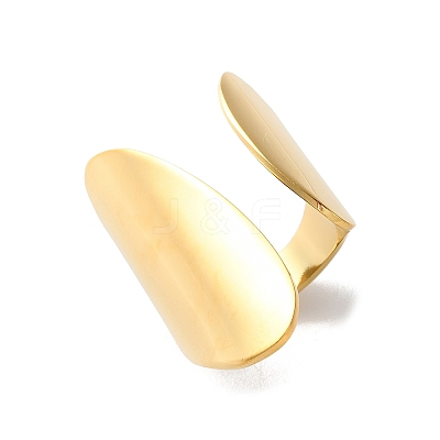 304 Stainless Steel Open Cuff Ring X-RJEW-Q775-01G-1