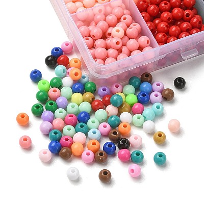 24 Colors Opaque Acrylic Beads MACR-YW0002-95-1