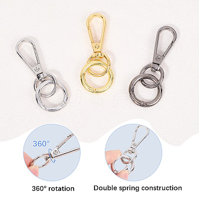 Teardrop Alloy Swivel Clasps PURS-SP0001-03-1