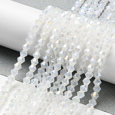 Imitation Jade Electroplate Glass Beads Strands EGLA-A039-J6mm-B05-1