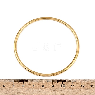 304 Stainless Steel Plain Bangles for Women BJEW-D355-01G-1