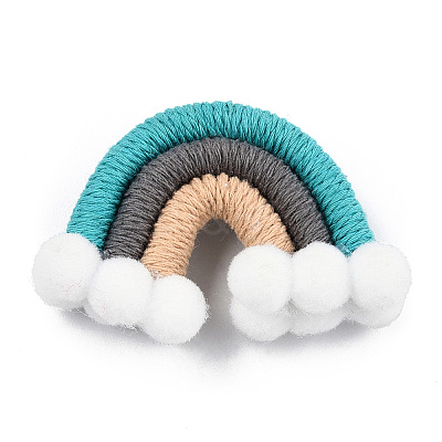 Polycotton(Polyester Cotton) Woven Rainbow Wall Hanging FIND-T035-16D-1