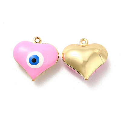 Brass Enamel Pendants KK-P222-01G-01-1