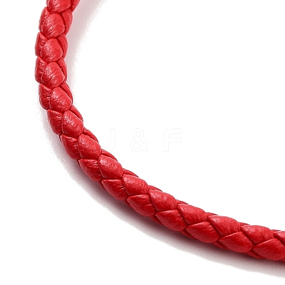 Braided Round Imitation Leather Bracelets Making BJEW-H610-01P-1