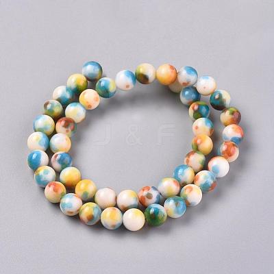 Natural Persian Jade Beads Strands G-H1625-8mm-PR16-1
