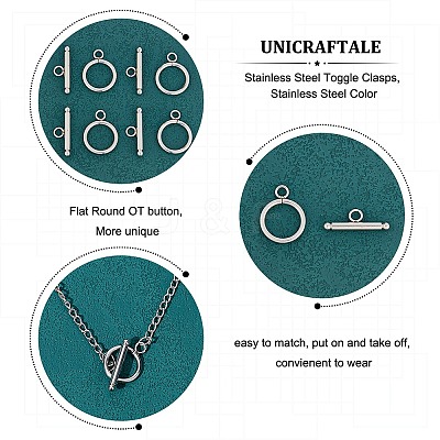 Tarnish Resistant 304 Stainless Steel Toggle Clasps X-STAS-K148-01P-1
