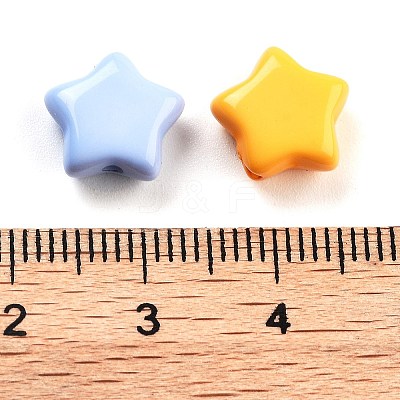 Baking Paint Acrylic Bead OACR-S136-05-1