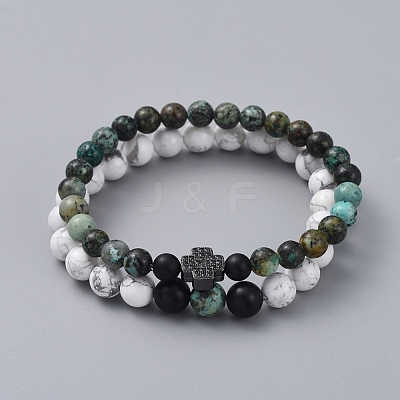 Stretch Bracelet Sets BJEW-JB05027-01-1
