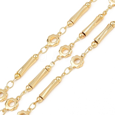 Brass Flower Link Chains CHC-B025-02G-1