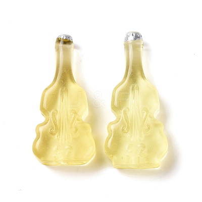 Violin Shape Dummy Wine Bottle Resin Cabochon RESI-E025-01D-1