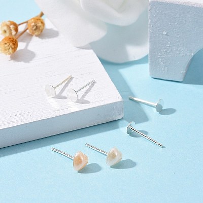 925 Sterling Silver Stud Earring Findings X-STER-T002-200S-1