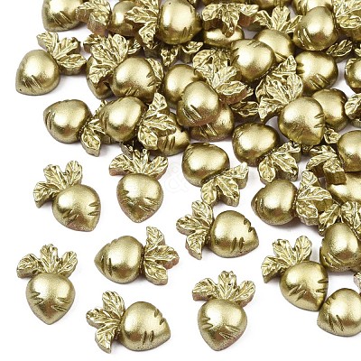 Spray Painted Opaque Resin Cabochons X-CRES-N027-14-1