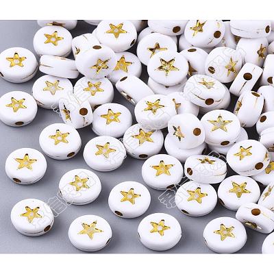 Opaque Acrylic Beads PACR-SZ0001-004B-01A-1