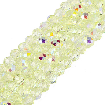 Transparent Glass Beads Strands EGLA-N016-6mm-07-1