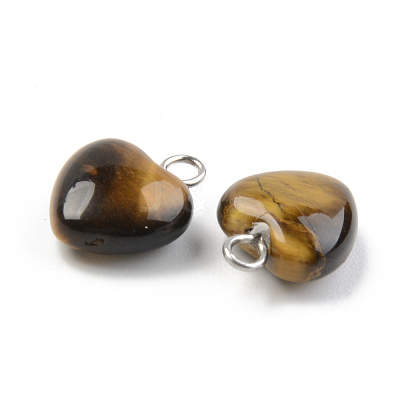 Natural Tiger Eye Charms G-T132-005A-1