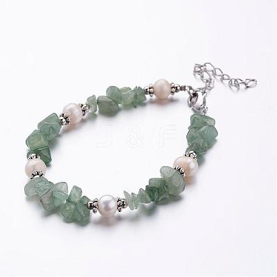 Mixed Stone Bracelets BJEW-JB02470-1