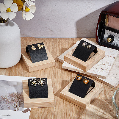 Imitation Leather & Iron Jewelry Earring Display EDIS-WH20002-07B-1