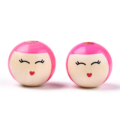Wood Beads WOOD-WH0120-06D-1