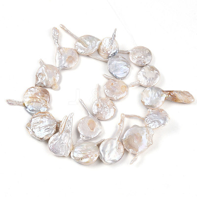 Natural Baroque Keshi Pearl Beads Strands PEAR-S018-06H-1