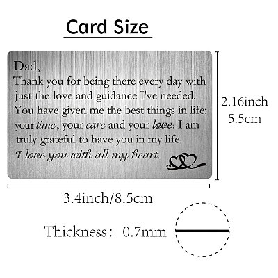 Rectangle 201 Stainless Steel Blank Thermal Transfer Wallet Card DIY-WH0252-006-1