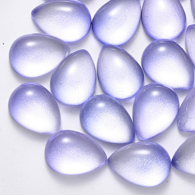 Transparent Spray Painted Glass Cabochons GLAA-S190-012C-A02-1