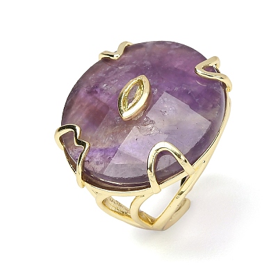 Natural Gemstone Cuff Rings GG-CBA5FCC-02G-1