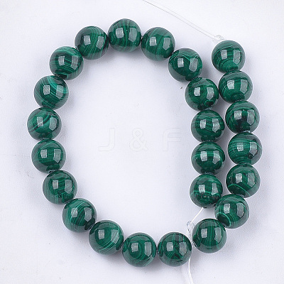 Natural Malachite Beads Strands G-S333-8mm-028-1