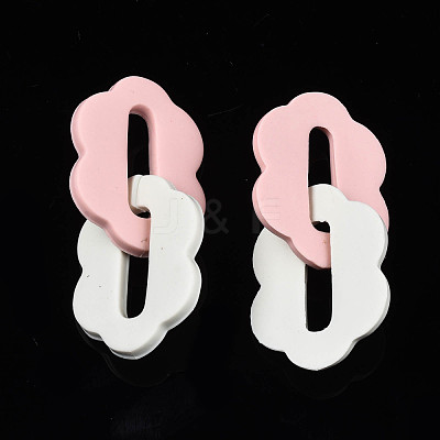 Handmade Polymer Clay Linking Rings CLAY-N010-032-03-1