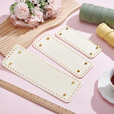 3Pcs Imitation Leather Bag Base DIY-WH0816-166B-G-1
