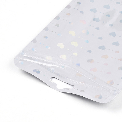 Rectangle Glitter Holographic Plastic Yin-yang Zip Top Gift Bags OPP-E004-01B-C02-1