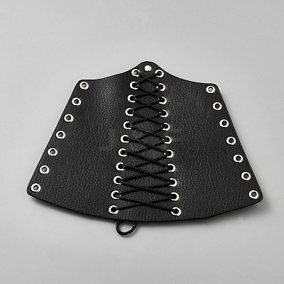 Adjustable PU Leather Cord Bracelets with Iron Buckles AJEW-WH0502-44B-1