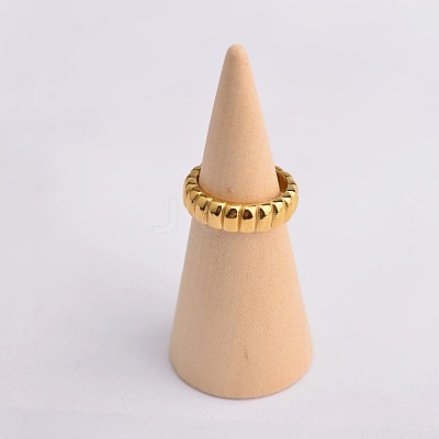 Wave Texture 304 Stainless Steel Finger Rings WGA78FE-02-1