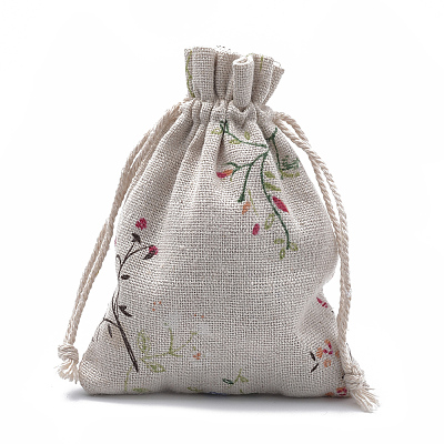 Polycotton(Polyester Cotton) Packing Pouches Drawstring Bags ABAG-T006-A06-1