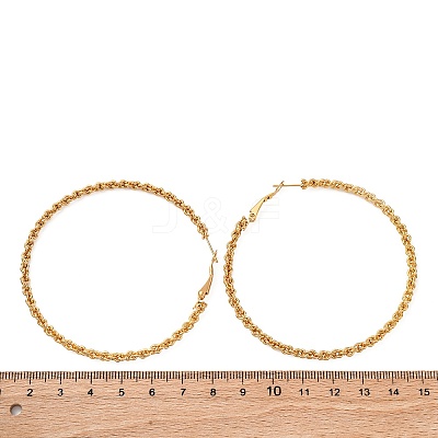 304 Stainless Steel Hoop Earrings EJEW-S250-02A-G-1