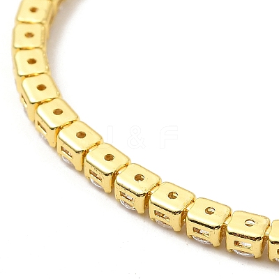 Clear Cubic Zirconia Tennis Bracelet BJEW-A132-02G-1