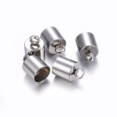 Tarnish Resistant 201 Stainless Steel Cord Ends STAS-O107-09P-A-1