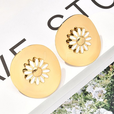 304 Stainless Steel Stud Earrings EJEW-H146-02G-1